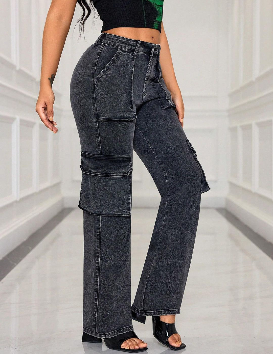 Kotty Women Straight Fit High-Rise Stretchable Jeans