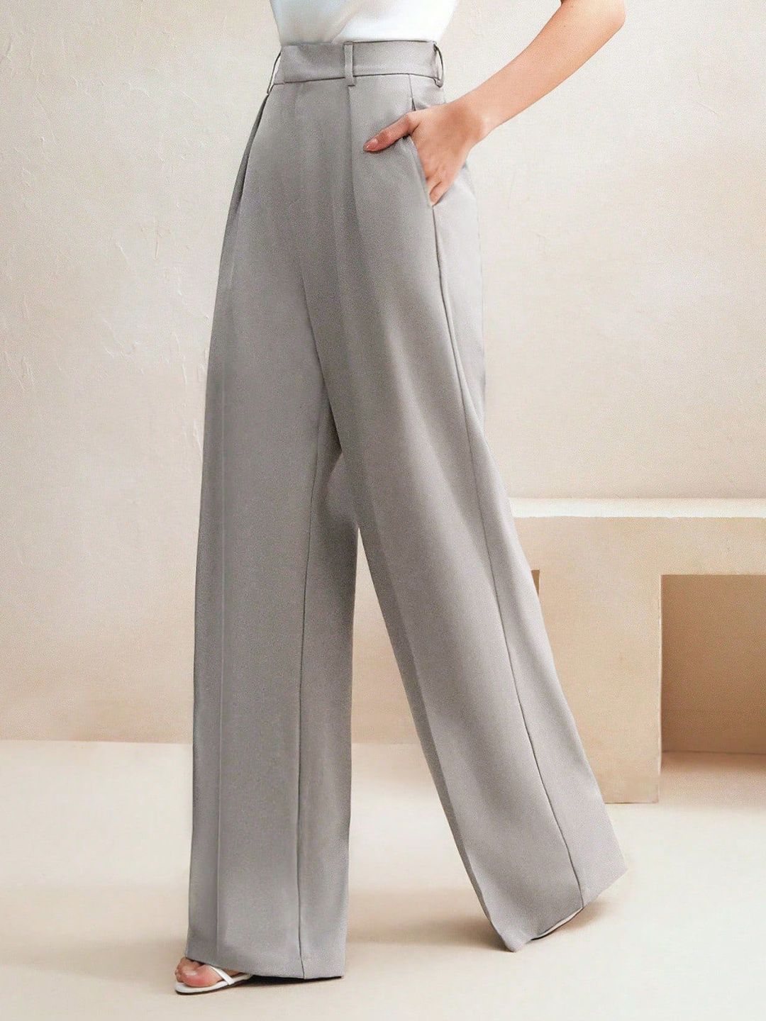 Kotty Women Wide Leg High-Rise Trousers