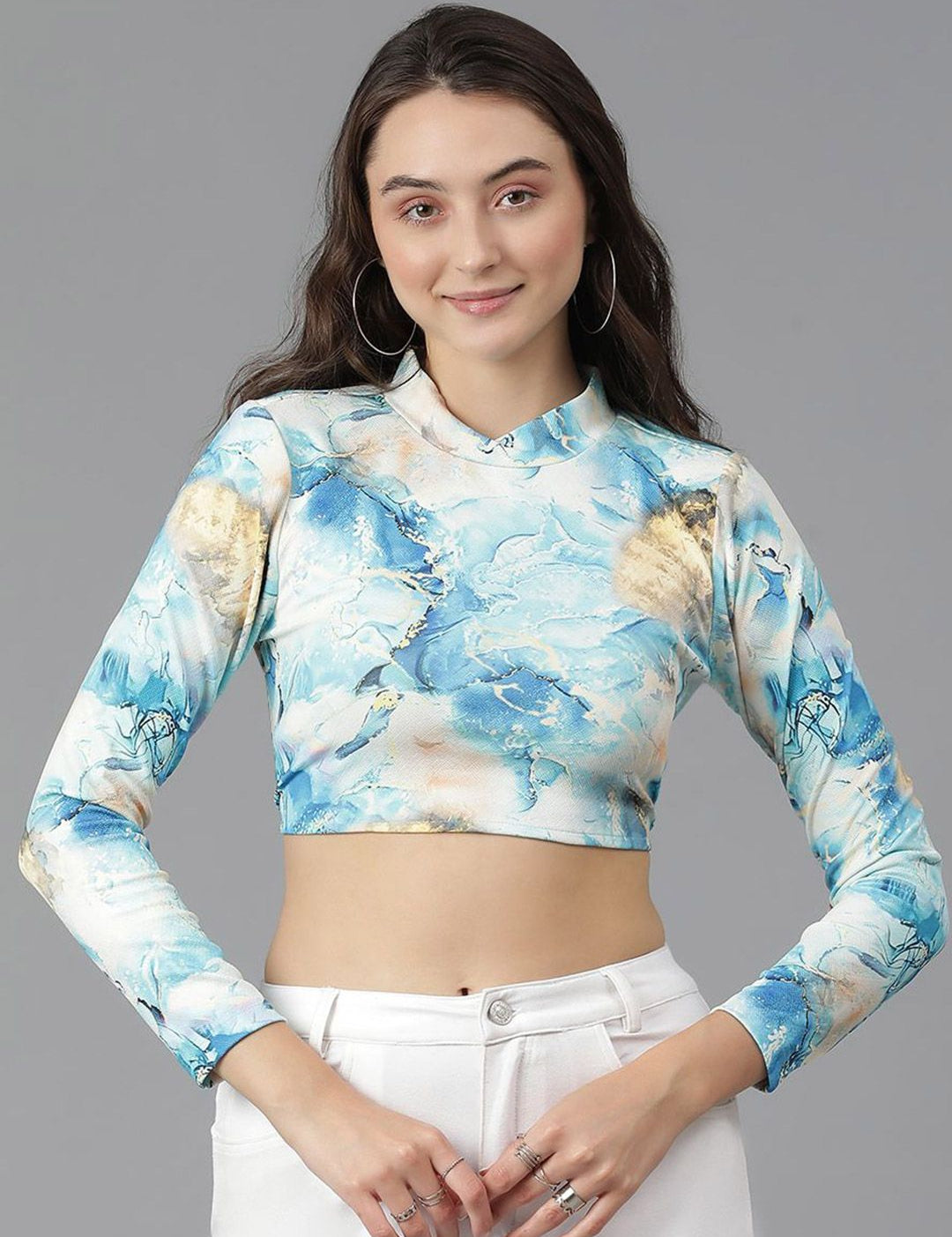 Kotty Floral Print Crop Top