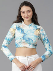 Kotty Floral Print Crop Top