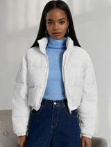 Kotty Mock Collar Lightweight Crop Puffer Jacket