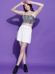 Kotty Women Abstract Printed Square Neck Top