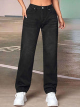Kotty Women Cotton Straight Fit High-Rise Stretchable Jeans