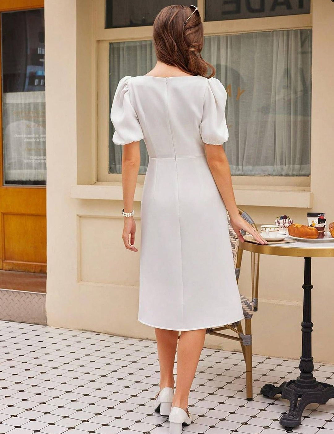 Kotty Square Neck Sheath Dress