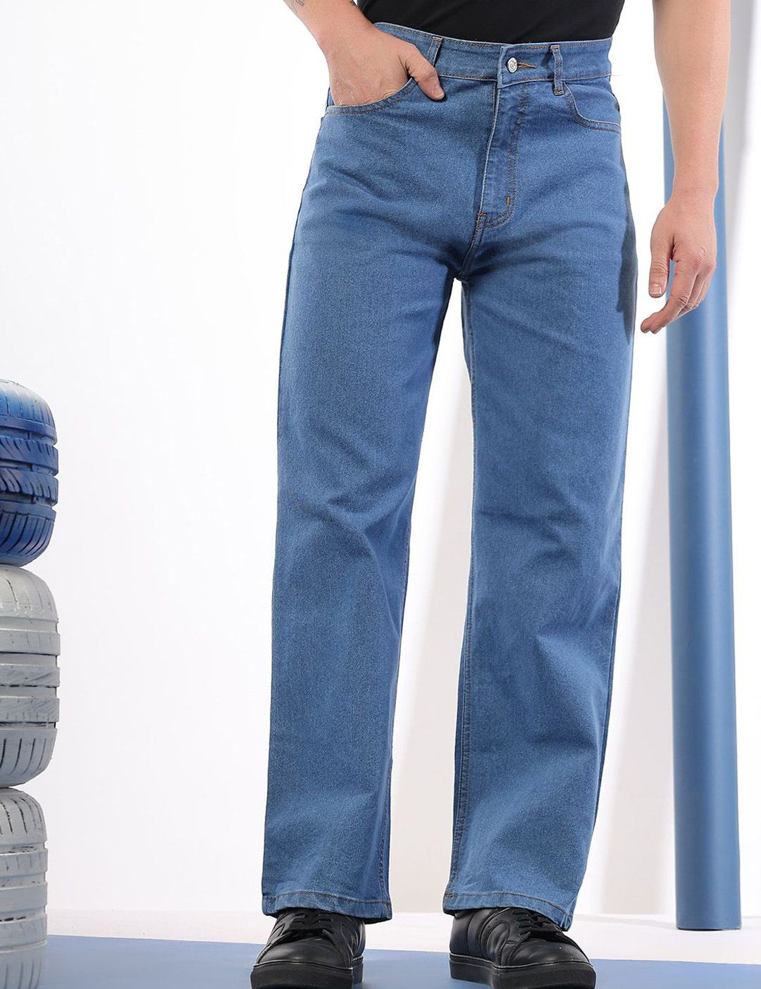 Kotty Men Comfort Regular Fit Mid-Rise Stretchable Jeans