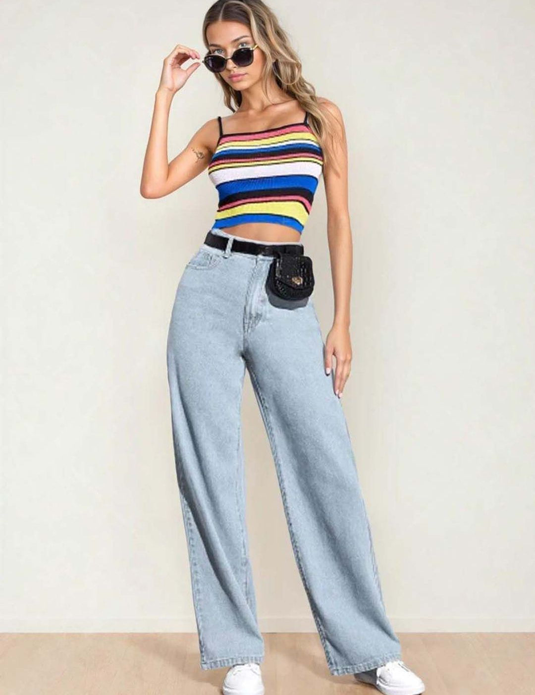 Kotty Women Straight Fit High-Rise Stretchable Jeans