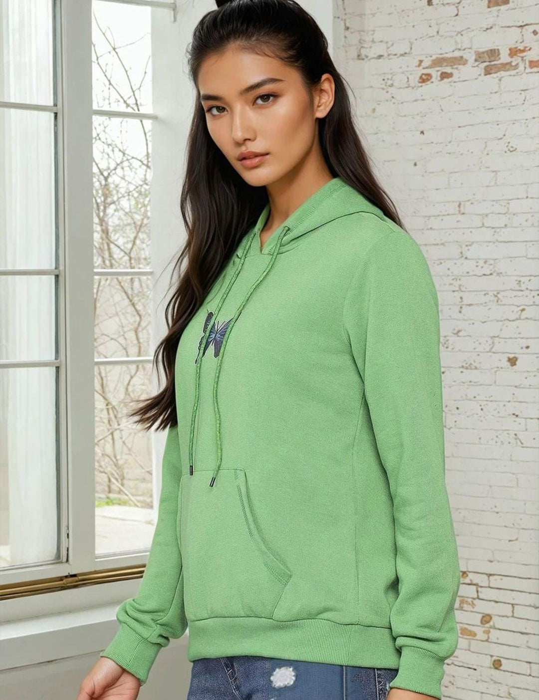 Kotty Women Graphic Printed Hooded Neck Full Sleeve Hoodie