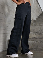 Kotty Women Jean Wide Leg High-Rise Stretchable Jeans