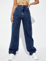Kotty Women Straight Fit High-Rise Stretchable Jeans