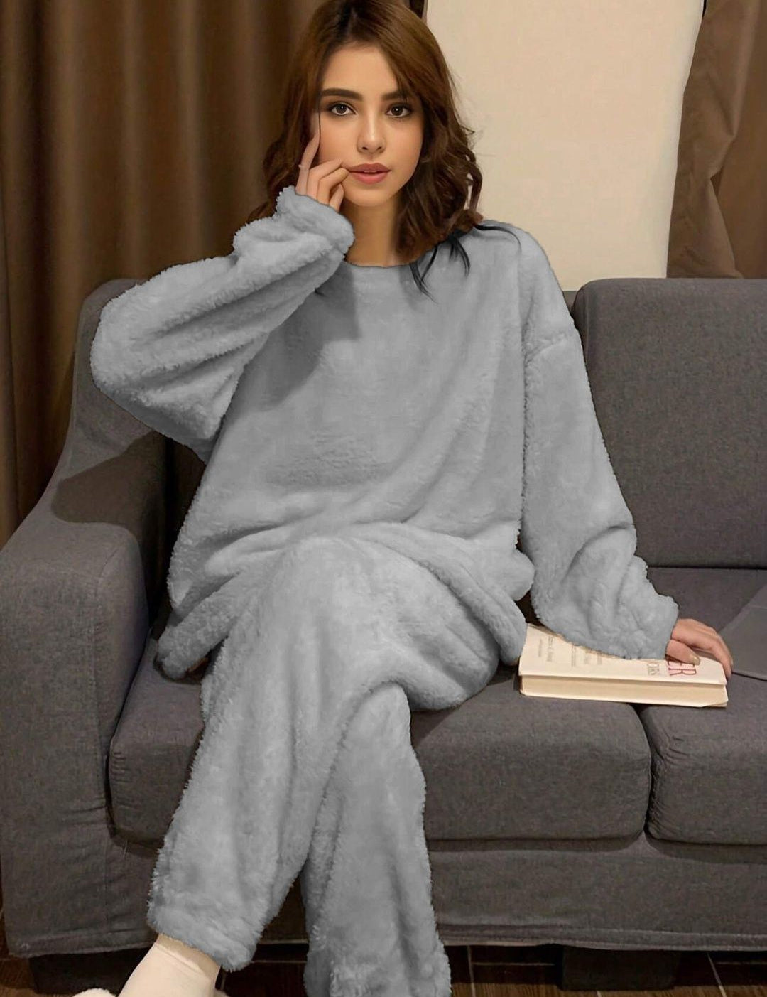 Kotty Women Round Neck Top With Pyjamas