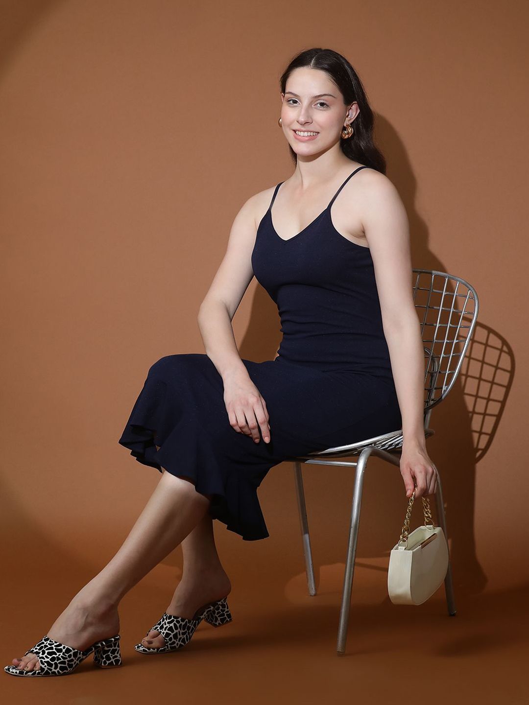 Kotty Solid Bodycon Midi Dress