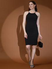 Kotty Women Shoulder Straps Bodycon Mini Dress