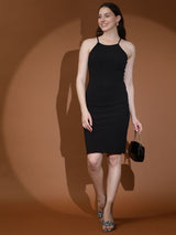 Kotty Women Shoulder Straps Bodycon Mini Dress