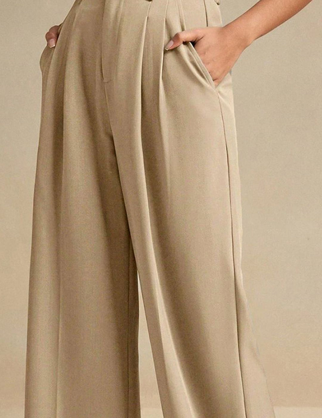 Kotty Women High-Rise  Wide-Leg Pleated Korean Pants Trousers