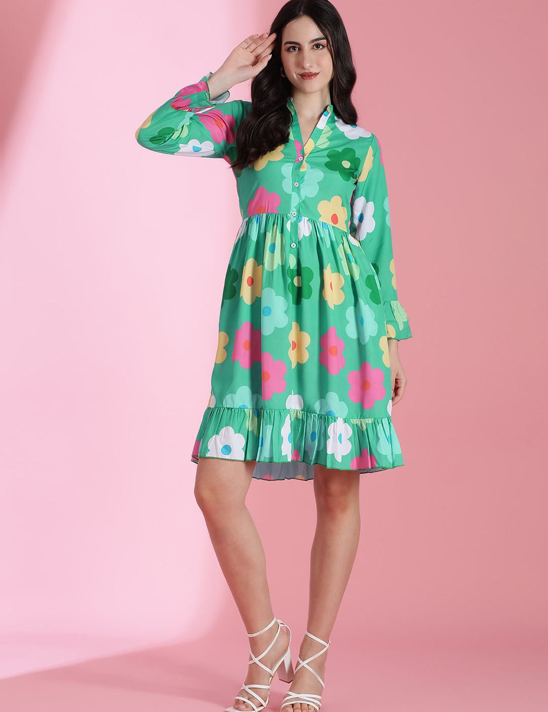 Kotty Women Floral Printed Fit & Flare Mini Dress