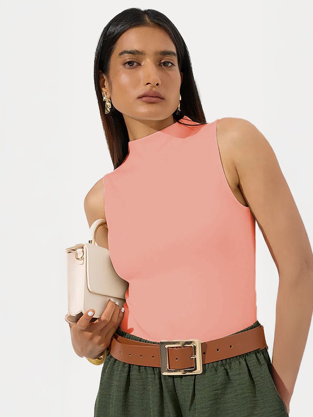 Kotty Women Pack Of 2 High Neck Sleeveless Top