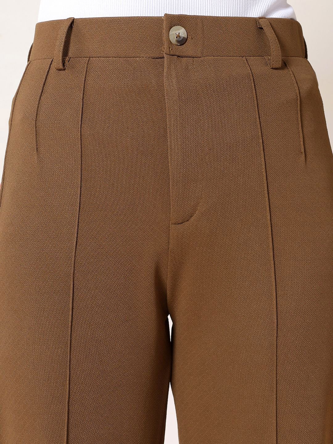 Kotty Relaxed-Fit Round Neck Crop-Top With Trousers Co-Ords

