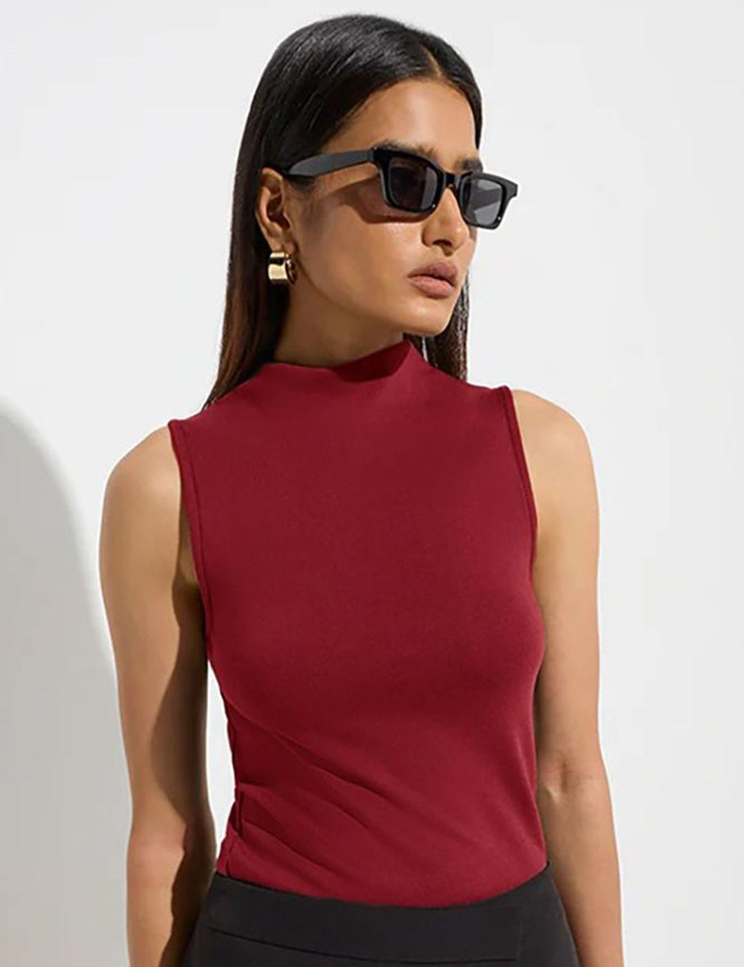 Kotty Women High Neck Sleeveless Top