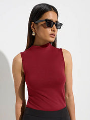 Kotty Women High Neck Sleeveless Top