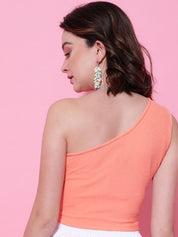 Kotty Women Solid One Shoulder Top