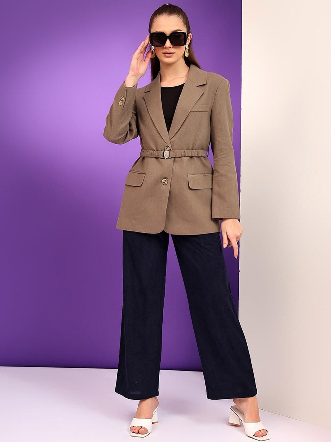 Kotty Women Long Sleeve Single-Breasted Overcoat