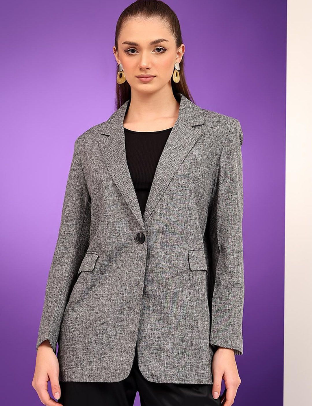 Kotty Notched Lapel Single Breasted Blazer