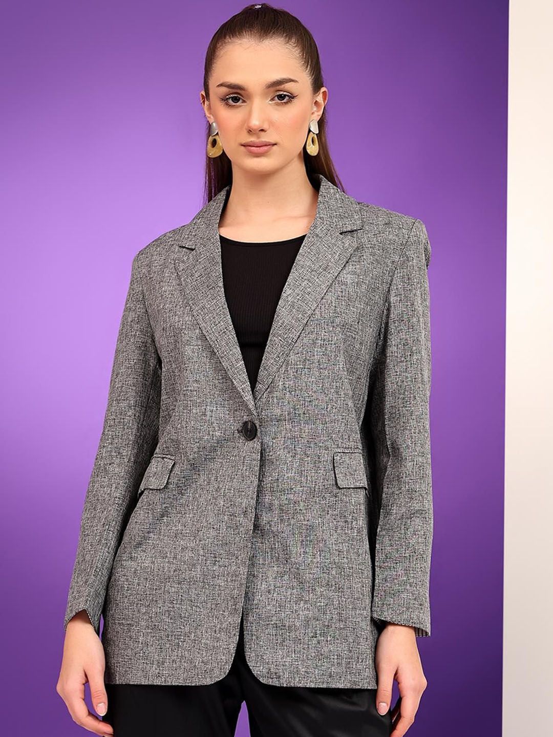 Kotty Notched Lapel Single Breasted Blazer