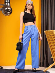 Kotty Women Relaxed Straight Leg High-Rise Trousers