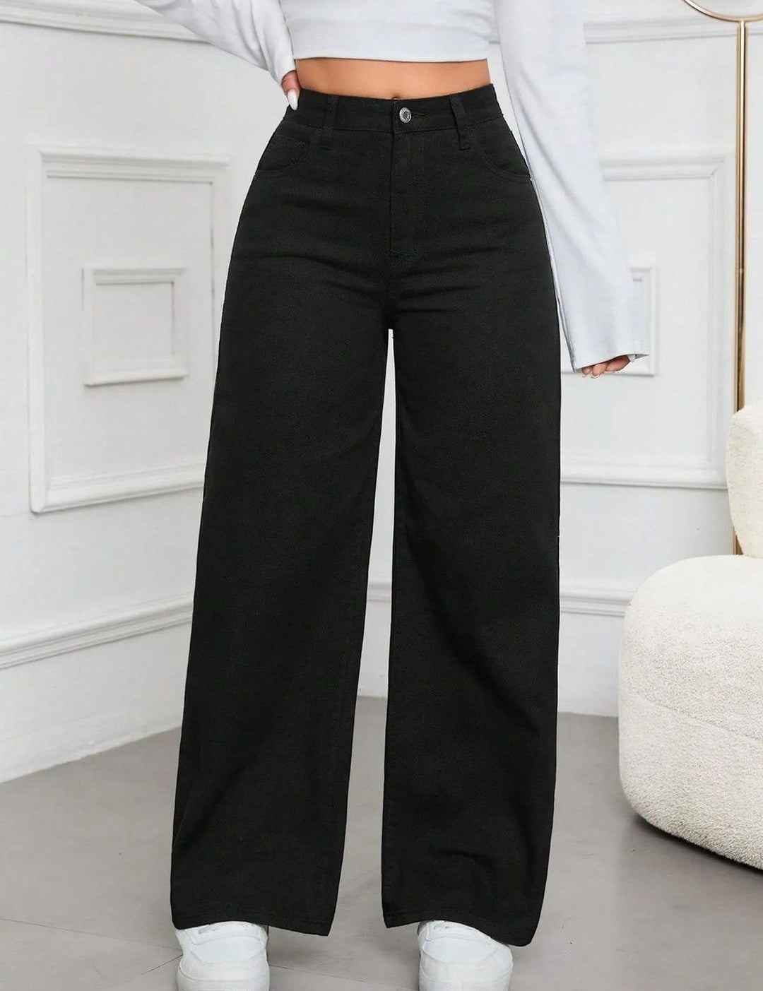 Kotty Women Straight Fit High-Rise Stretchable Cotton Lycra Blend Jeans