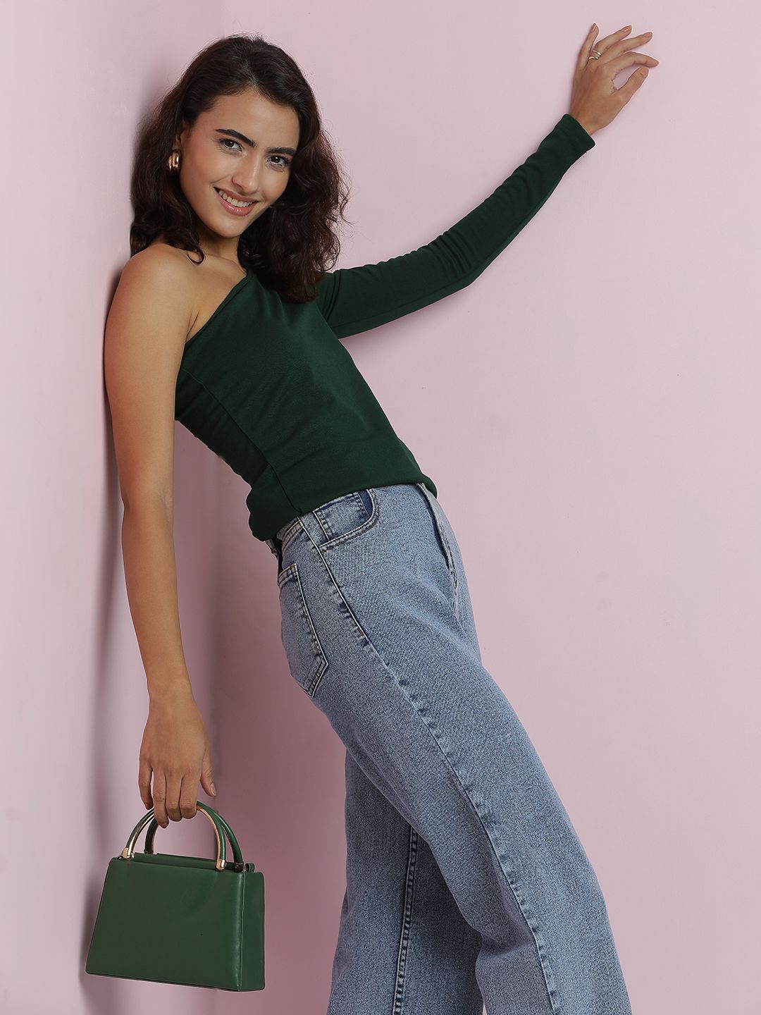 Kotty Women Solid One Shoulder Top