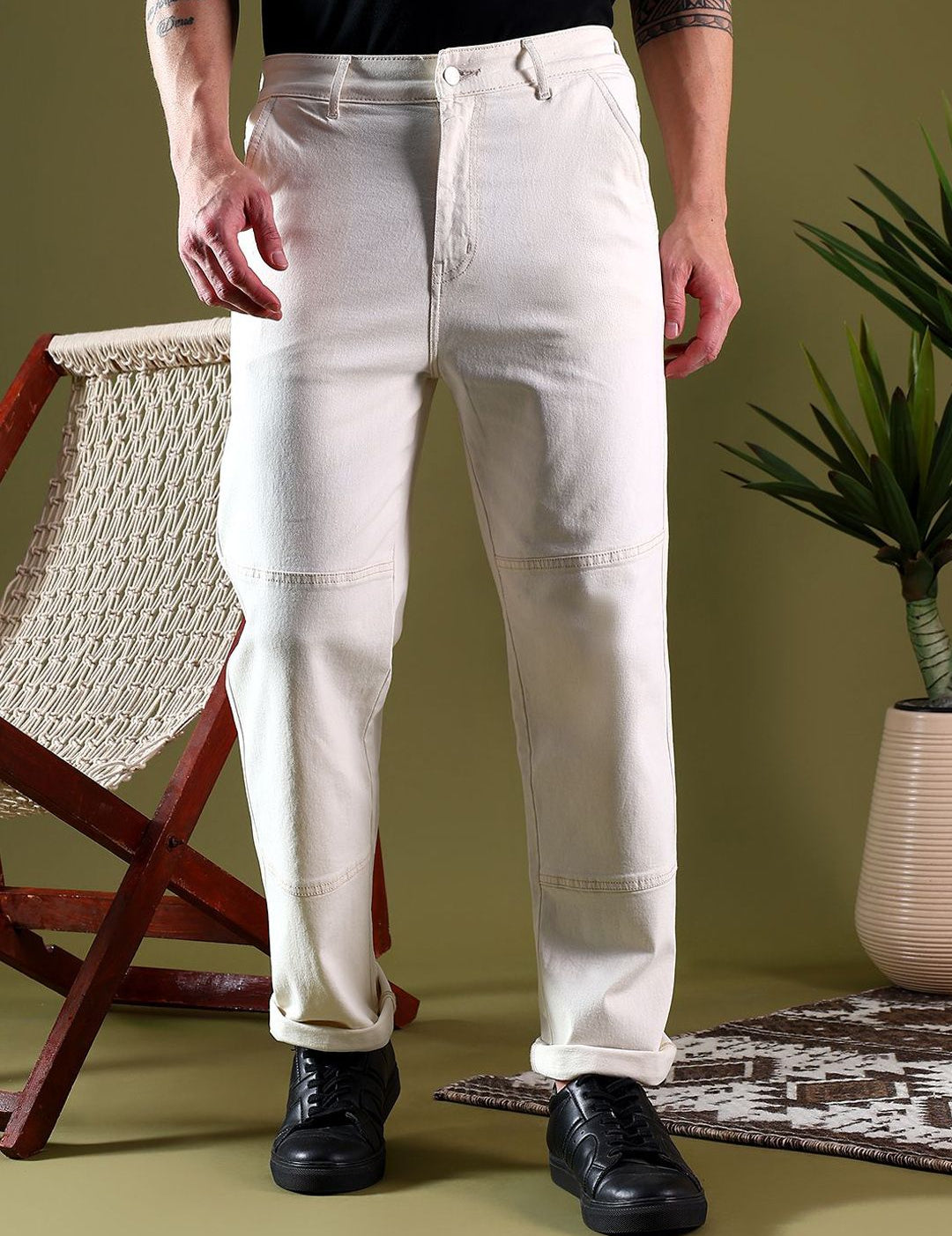 Kotty Men Jean Low-Rise Light Fade Stretchable Jeans