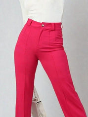 Kotty White and Pink Scoop Neck T-Shirt With Trousers