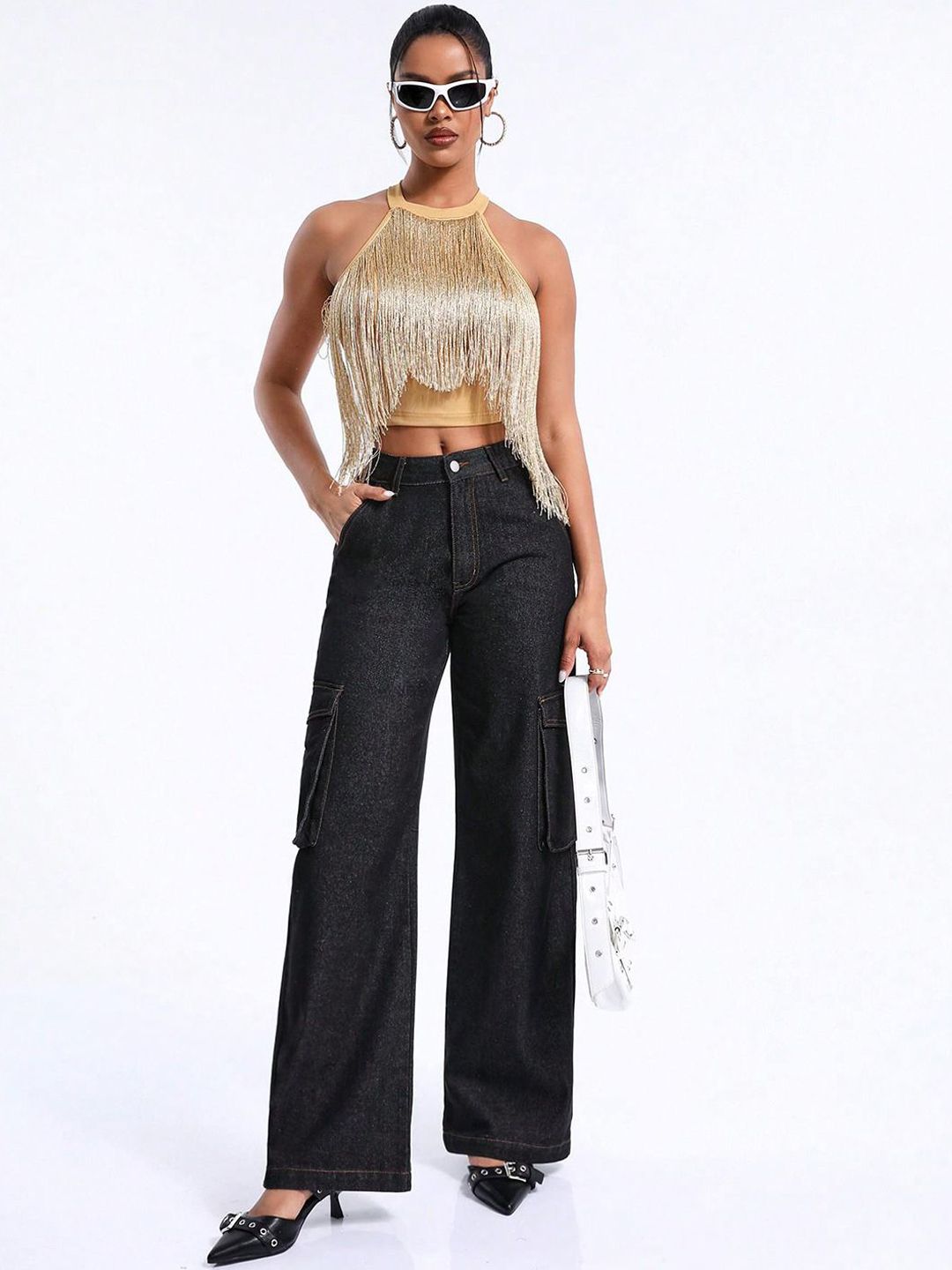 Kotty Women Jean Straight Fit High-Rise Stretchable Jeans