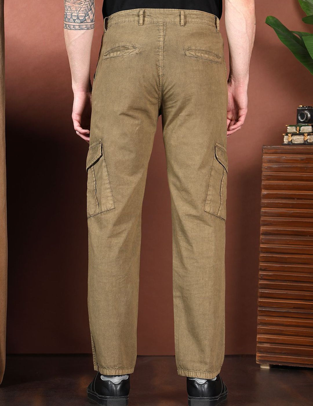 Kotty Men Relaxed Easy Wash Cargos Trousers