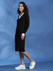 Kotty Women Colourblocked A-Line Midi Dress