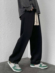 Kotty Men Solid Mid-Rise Relaxed Relaxed Fit Regular Trousers