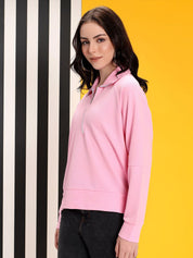 Kotty Women Cotton High Neck Sweatshirt