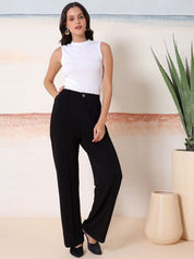 Kotty Relaxed-Fit Round Neck Crop-Top With Trousers Co-Ords

