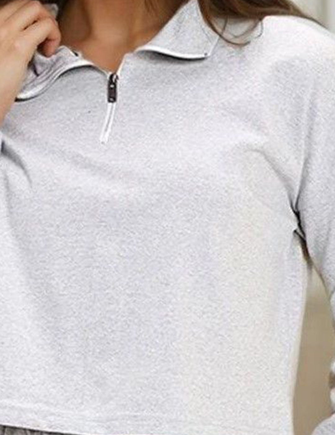 Kotty Women Shirt Collar Sweatshirt