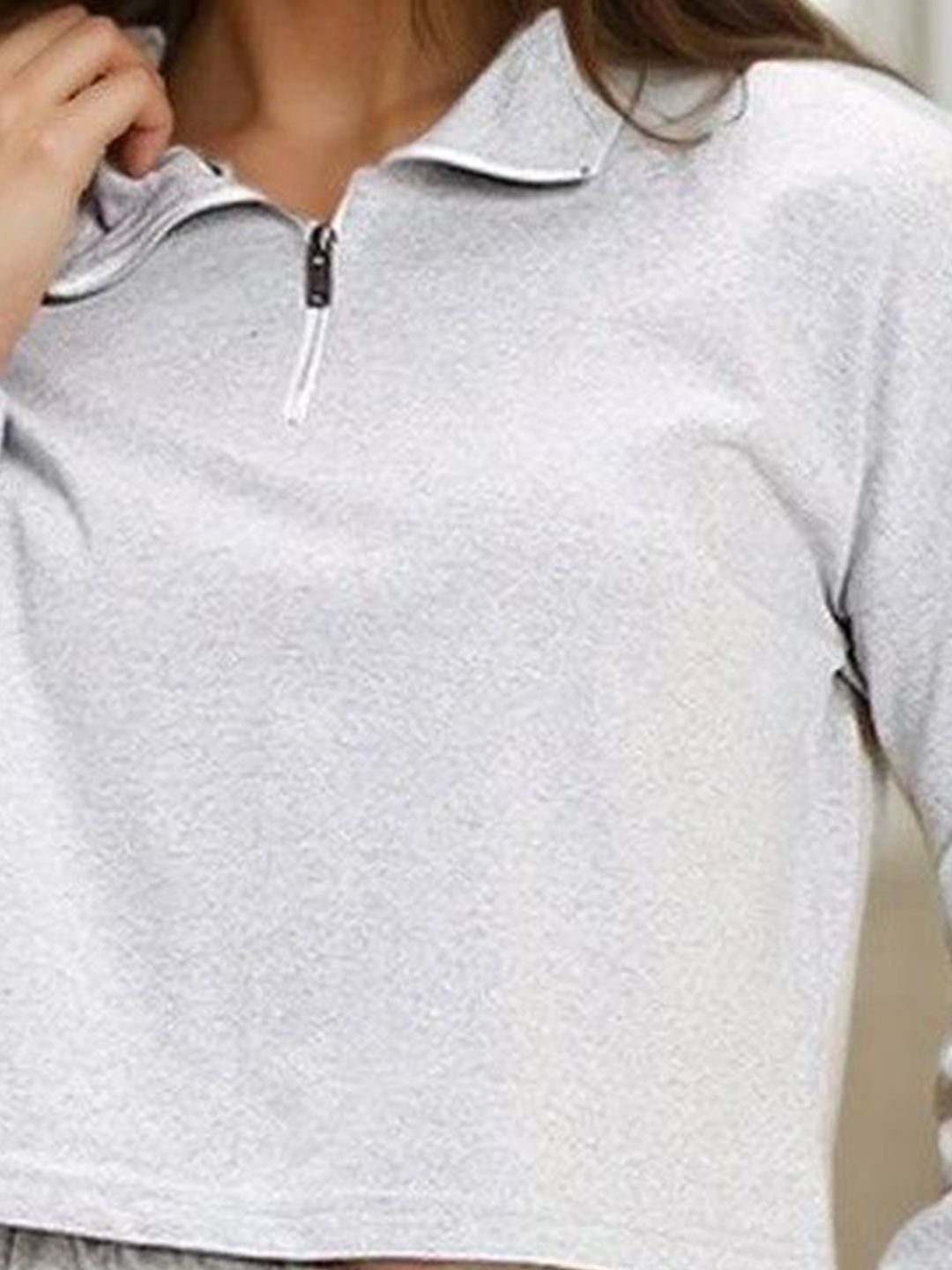 Kotty Women Shirt Collar Sweatshirt