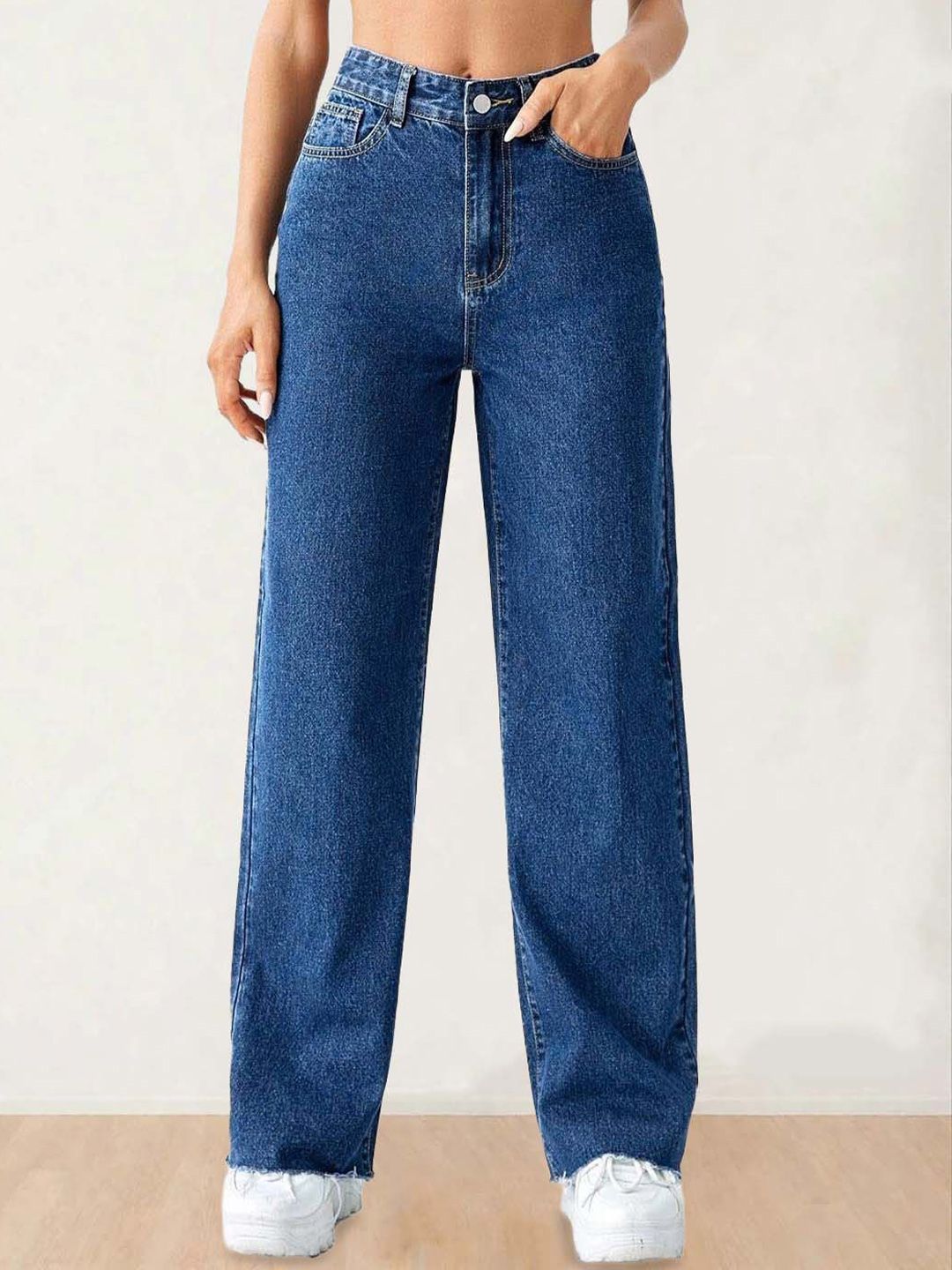 Kotty Women Straight Fit High-Rise Stretchable Jeans