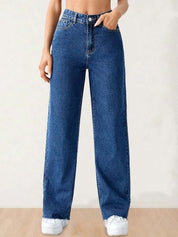 Kotty Women Straight Fit High-Rise Stretchable Jeans