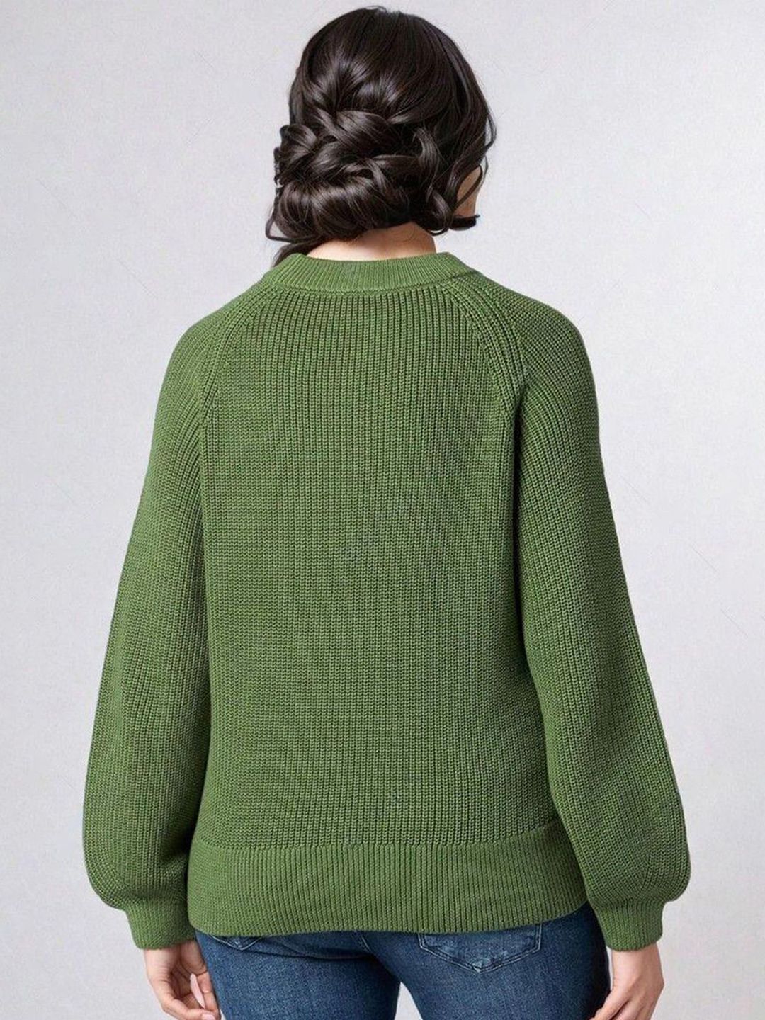 Kotty Women Self Design Long Sleeves Pullover Sweater 