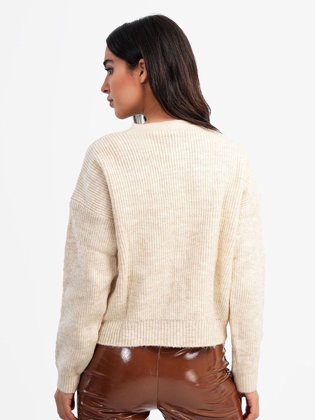 Kotty Women Cotton V-Neck Long Sleeves Cardigan Sweaters