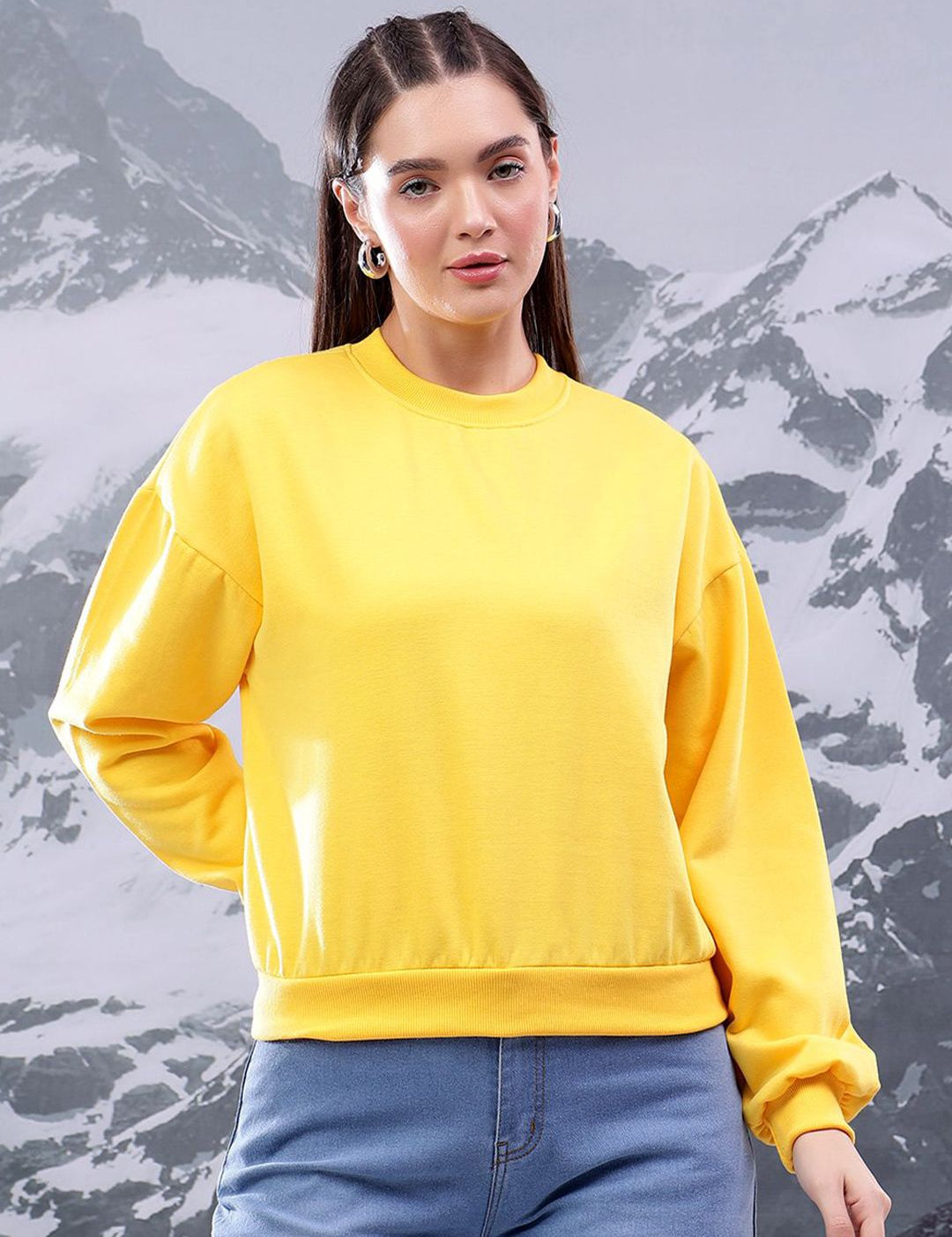 Kotty Women Long Sleeve Pullover Sweatshirt