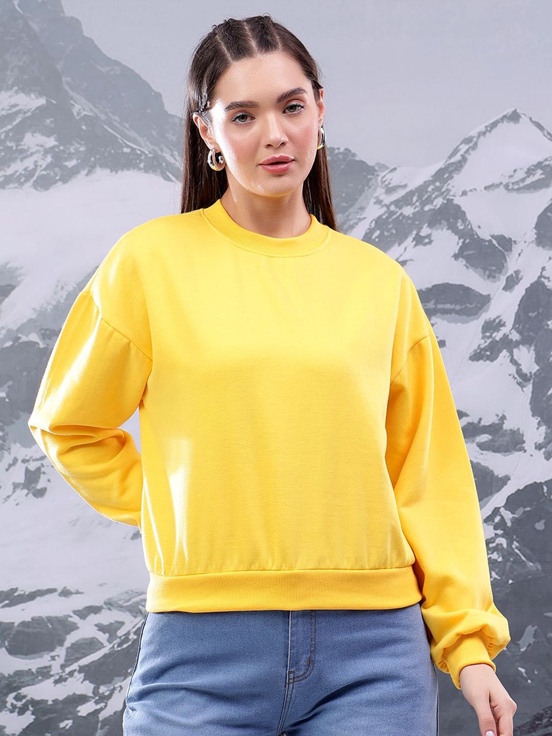 Kotty Women Long Sleeve Pullover Sweatshirt