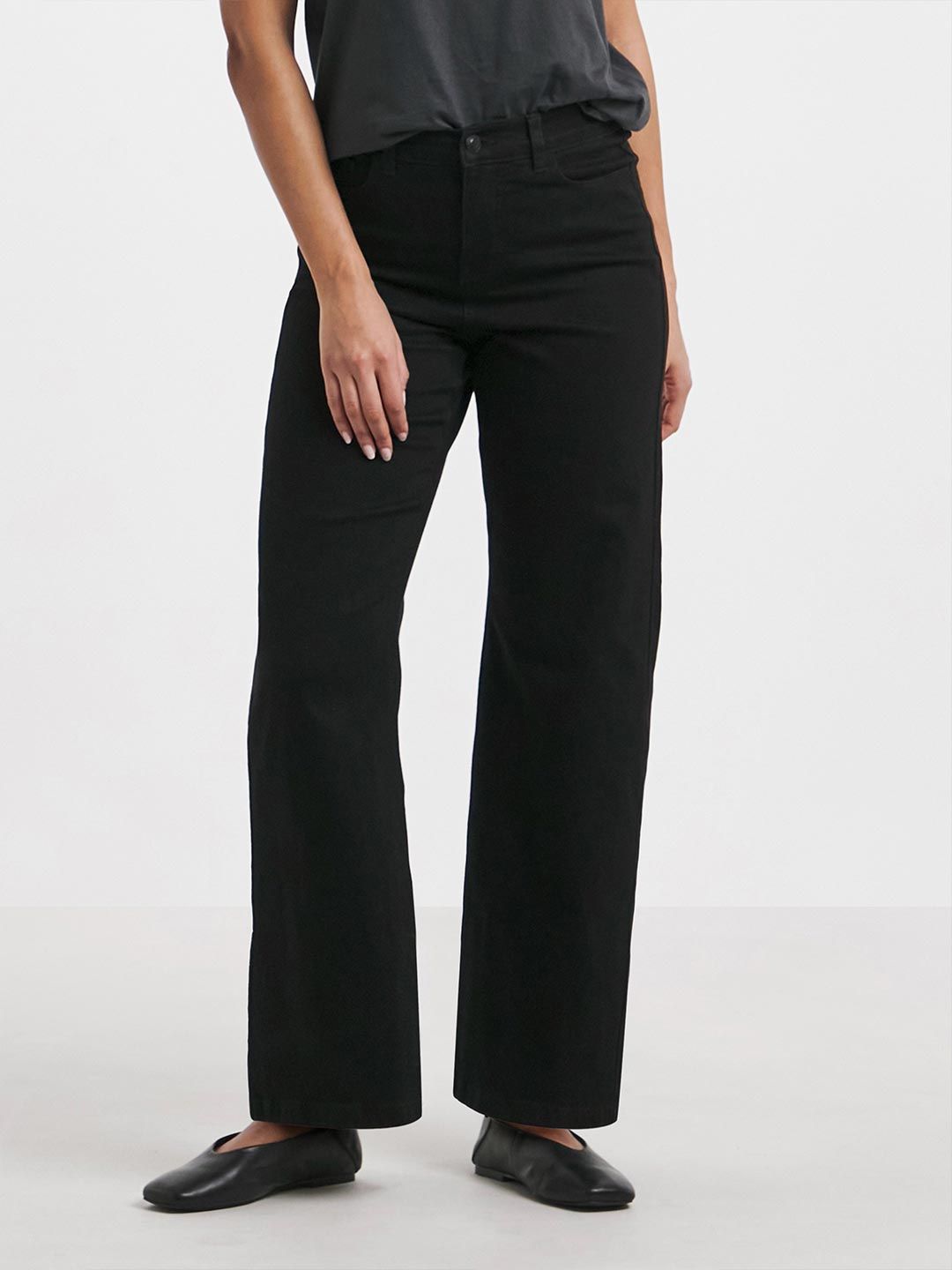 Kotty Women Wide Leg High-Rise Stretchable Denim Jeans