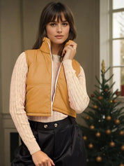 Kotty Women Stand Collar Solid Lightweight Padded Jacket