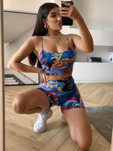 Kotty Abstract Printed Top & Shorts