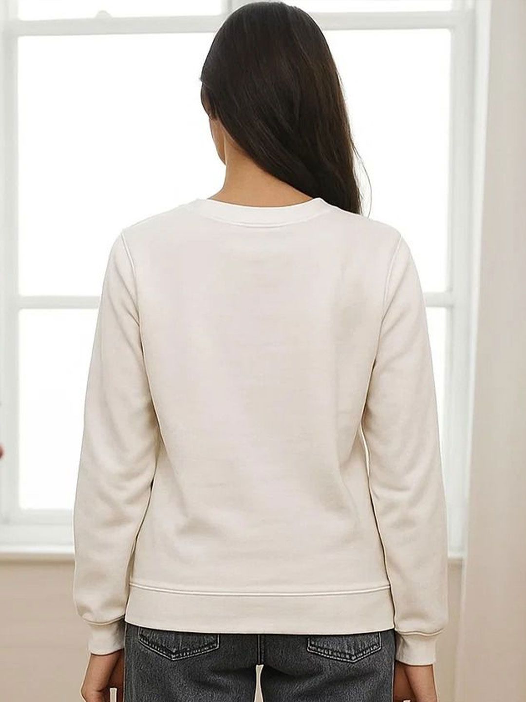 Kotty Women Solid Round Neck Full Sleeve Sweatshirt